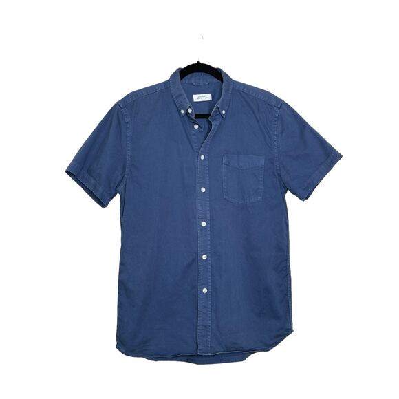 Saturday New York City blue short sleeves buttoned shirt size Small - Picture 9 of 9